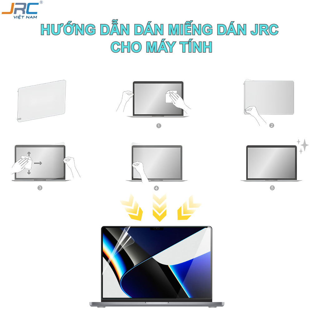 Dán Màn Hình Từ Tính Trong Suốt JRC MacBook Neo/Air/Pro (M1-M5) 13/14/16 inch – Chống Hằn Phím, Không Dùng Keo Dán Màn Hình Từ Tính Trong Suốt JRC MacBook Neo/Air/Pro (M1-M5) 13/14/16 inch – Chống Hằn Phím, Không Dùng Keo - Ảnh 3