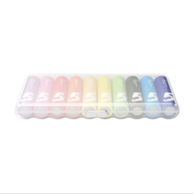 Pin kiềm Alkaline Rainbow Cuktech AA/AAA – Điện áp 1.5V, Siêu Bền, An Toàn & Không Thủy Ngân Pin kiềm Alkaline Rainbow Cuktech AA/AAA – Điện áp 1.5V, Siêu Bền, An Toàn & Không Thủy Ngân - Bạn đang tìm kiếm một nguồn năng lượng ổn định và bền bỉ cho các thiết bị điện tử trong gia đình? <strong>Pin kiềm Alkaline Rainbow Cuktech</strong> chính là giải pháp hoàn hảo mang lại hiệu suất vượt trội. Với công nghệ pin kiềm tiên tiến, sản phẩm cung cấp điện áp 1.5V ổn định, phù hợp cho đa dạng thiết bị từ điều khiển tivi, chuột máy tính đến đồ chơi trẻ em cao cấp. Điểm đặc biệt của dòng <strong>Pin kiềm Alkaline Rainbow Cuktech</strong> này chính là thiết kế 10 màu sắc rực rỡ, giúp người dùng dễ dàng phân biệt pin mới và pin đã qua sử dụng. Sản phẩm cam kết an toàn tuyệt đối với tiêu chuẩn không thủy ngân, không Cadmium, bảo vệ sức khỏe gia đình và thân thiện với môi trường. Hãy trang bị ngay <strong>Pin kiềm Alkaline Rainbow Cuktech</strong> để đảm bảo các thiết bị của bạn luôn hoạt động mượt mà và bền bỉ nhất.