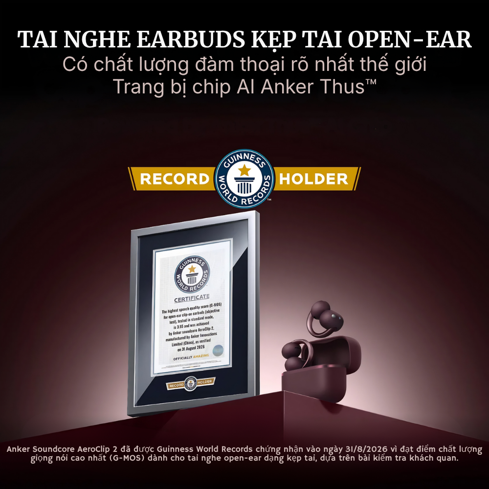 Tai Nghe Bluetooth Open-Ear Anker Soundcore AeroClip 2 D1105 – Âm Thanh Hi-Res, Bluetooth 6.0, Pin 32 Giờ Tai Nghe Bluetooth Open-Ear Anker Soundcore AeroClip 2 D1105 – Âm Thanh Hi-Res, Bluetooth 6.0, Pin 32 Giờ - Ảnh 6