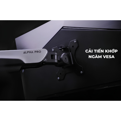 Giá Đỡ Màn Hình Đơn HyperWork Alpha Pro (22 - 38 Inch, Tải Trọng 2 - 12kg) - Trợ Lực Lò Xo HyperLift Plus, Xoay Lật 360 Độ Linh Hoạt Giá Đỡ Màn Hình Đơn HyperWork Alpha Pro (22 - 38 Inch, Tải Trọng 2 - 12kg) - Trợ Lực Lò Xo HyperLift Plus, Xoay Lật 360 Độ Linh Hoạt - Giá đỡ màn hình <b>Alpha Pro</b> là phụ kiện công thái học cao cấp giúp tối ưu hóa không gian bàn làm việc và bảo vệ sức khỏe cột sống toàn diện. Sở hữu cơ chế trợ lực lò xo HyperLift Plus tân tiến, <b>Alpha Pro</b> nâng đỡ êm ái các dòng màn hình từ 22 đến 38 inch với tải trọng mạnh mẽ từ 2 đến 12kg. Thiết bị hỗ trợ chuẩn VESA 75x75 và 100x100 mm, khả năng vươn cao 445mm, vươn xa 467mm cùng biên độ xoay lật 360 độ linh hoạt. Sản phẩm tương thích tốt với cả hình thức kẹp mép bàn (10 - 50mm) lẫn khoan xuyên bàn (10 - 40mm). Lựa chọn arm màn hình <b>Alpha Pro</b> ngay hôm nay để duy trì góc nhìn chuẩn khoa học, loại bỏ đau mỏi vai gáy và nâng tầm góc setup hiện đại.