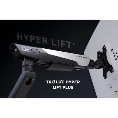 Giá Đỡ Màn Hình Đơn HyperWork Alpha Pro (22 - 38 Inch, Tải Trọng 2 - 12kg) - Trợ Lực Lò Xo HyperLift Plus, Xoay Lật 360 Độ Linh Hoạt Giá Đỡ Màn Hình Đơn HyperWork Alpha Pro (22 - 38 Inch, Tải Trọng 2 - 12kg) - Trợ Lực Lò Xo HyperLift Plus, Xoay Lật 360 Độ Linh Hoạt - Giá đỡ màn hình <b>Alpha Pro</b> là phụ kiện công thái học cao cấp giúp tối ưu hóa không gian bàn làm việc và bảo vệ sức khỏe cột sống toàn diện. Sở hữu cơ chế trợ lực lò xo HyperLift Plus tân tiến, <b>Alpha Pro</b> nâng đỡ êm ái các dòng màn hình từ 22 đến 38 inch với tải trọng mạnh mẽ từ 2 đến 12kg. Thiết bị hỗ trợ chuẩn VESA 75x75 và 100x100 mm, khả năng vươn cao 445mm, vươn xa 467mm cùng biên độ xoay lật 360 độ linh hoạt. Sản phẩm tương thích tốt với cả hình thức kẹp mép bàn (10 - 50mm) lẫn khoan xuyên bàn (10 - 40mm). Lựa chọn arm màn hình <b>Alpha Pro</b> ngay hôm nay để duy trì góc nhìn chuẩn khoa học, loại bỏ đau mỏi vai gáy và nâng tầm góc setup hiện đại.