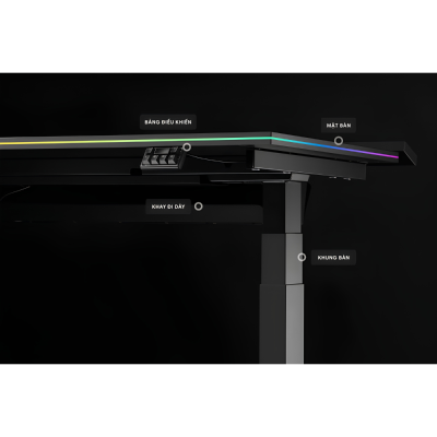 Bàn Nâng Hạ HyperWork Atlas Elite – Siêu Phẩm All-in-One: Nguồn Âm Inline Power, LED RGB 7 Chế Độ, Lắp Đặt Zero Screw Atlas Elite