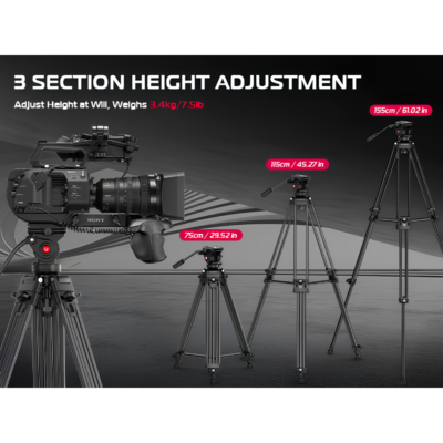 Chân Máy Tripod Cho Máy Ảnh & Máy Quay Phim Ulanzi MT-81 – Củ Dầu Fluid Head Chuyên Nghiệp, Tải Trọng Khủng 8kg, Chiều Cao 1.55m Chân Máy Tripod Cho Máy Ảnh & Máy Quay Phim Ulanzi MT-81 – Củ Dầu Fluid Head Chuyên Nghiệp, Tải Trọng Khủng 8kg, Chiều Cao 1.55m - <p class="ng-star-inserted"><strong class="ng-star-inserted"><span class="ng-star-inserted">Chân máy tripod cho máy ảnh và máy quay phim Ulanzi MT-81</span></strong><span class="ng-star-inserted"> là giải pháp nâng đỡ và chống rung cơ học hạng nặng đỉnh cao dành cho các nhà làm phim, thợ quay dịch vụ sự kiện, cưới hỏi và studio truyền hình chuyên nghiệp. Được chế tác từ chất liệu hợp kim nhôm đúc dày dặn với tải trọng cực đại lên tới 8 kg (17.6 lb), </span><strong class="ng-star-inserted"><span class="ng-star-inserted">Ulanzi MT-81</span></strong><span class="ng-star-inserted"> nâng đỡ vững chãi như bàn thạch mọi dàn máy ảnh DSLR, Mirrorless kèm ống kính tele cỡ lớn hay máy quay phim chuyên dụng. Điểm nhấn đắt giá nhất là củ dầu Fluid Head cao cấp cho phép xoay pan 360° mượt mà và nghiêng tilt từ -70° đến 90° không giật khựng. Với chiều cao tùy chỉnh 75 - 155 cm, hệ thống khóa gập Flip locks nhanh chóng và chân cao su chống trượt, </span><strong class="ng-star-inserted"><span class="ng-star-inserted">Ulanzi MT-81</span></strong><span class="ng-star-inserted"> là sự đầu tư hoàn hảo cho từng thước phim điện ảnh.</span></p>