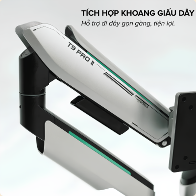Giá Đỡ 2 Màn Hình Nặng HyperWork T9 Pro II Dual (23 - 43 Inch, Tải Trọng 3 - 18kg/Tay) - Trợ Lực Lò Xo HyperLift Plus Giá Đỡ 2 Màn Hình Nặng HyperWork T9 Pro II Dual (23 - 43 Inch, Tải Trọng 3 - 18kg/Tay) - Trợ Lực Lò Xo HyperLift Plus - Giá đỡ 2 màn hình <b>T9 Pro II Dual</b> là giải pháp nâng đỡ màn hình đôi chịu tải nặng cao cấp, hoàn hảo cho các không gian làm việc chuyên nghiệp đòi hỏi màn hình kích thước lớn. Ứng dụng công nghệ trợ lực lò xo HyperLift Plus đột phá, <b>T9 Pro II Dual</b> chịu tải trọng vượt trội từ 3 đến 18kg mỗi tay, tương thích lý tưởng cho các dòng màn hình từ 23 đến 43 inch, bao gồm cả màn hình cong cỡ lớn. Thiết bị hỗ trợ chuẩn VESA 75x75 và 100x100mm, khả năng vươn cao 554mm, vươn xa 458mm cùng cơ chế xoay lật linh hoạt. Lựa chọn giá treo màn hình đôi <b>T9 Pro II Dual</b> để thiết lập góc làm việc chuẩn công thái học, vững chãi và tối ưu hóa diện tích mặt bàn