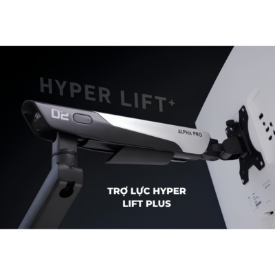 Giá Đỡ Màn Hình Đơn HyperWork Alpha Pro (22 - 38 Inch, Tải Trọng 2 - 12kg) - Trợ Lực Lò Xo HyperLift Plus, Xoay Lật 360 Độ Linh Hoạt Giá Đỡ Màn Hình Đơn HyperWork Alpha Pro (22 - 38 Inch, Tải Trọng 2 - 12kg) - Trợ Lực Lò Xo HyperLift Plus, Xoay Lật 360 Độ Linh Hoạt - Giá đỡ màn hình <b>Alpha Pro</b> là phụ kiện công thái học cao cấp giúp tối ưu hóa không gian bàn làm việc và bảo vệ sức khỏe cột sống toàn diện. Sở hữu cơ chế trợ lực lò xo HyperLift Plus tân tiến, <b>Alpha Pro</b> nâng đỡ êm ái các dòng màn hình từ 22 đến 38 inch với tải trọng mạnh mẽ từ 2 đến 12kg. Thiết bị hỗ trợ chuẩn VESA 75x75 và 100x100 mm, khả năng vươn cao 445mm, vươn xa 467mm cùng biên độ xoay lật 360 độ linh hoạt. Sản phẩm tương thích tốt với cả hình thức kẹp mép bàn (10 - 50mm) lẫn khoan xuyên bàn (10 - 40mm). Lựa chọn arm màn hình <b>Alpha Pro</b> ngay hôm nay để duy trì góc nhìn chuẩn khoa học, loại bỏ đau mỏi vai gáy và nâng tầm góc setup hiện đại.