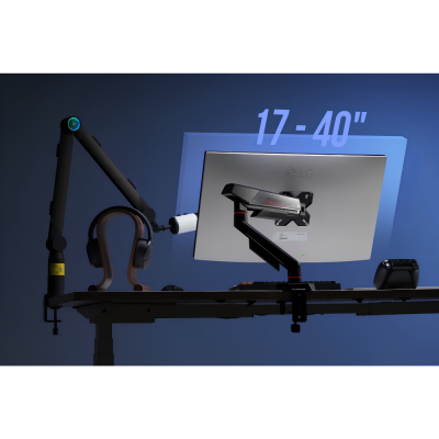 Giá Đỡ Màn Hình Đơn HyperWork Alpha Pro Gen 2 (17 - 40 Inch, Tải Trọng 2 - 12kg) - Trợ Lực Lò Xo HyperLift Plus, Khóa Xoay 180 Độ Giá Đỡ Màn Hình Đơn HyperWork Alpha Pro Gen 2 (17 - 40 Inch, Tải Trọng 2 - 12kg) - Trợ Lực Lò Xo HyperLift Plus, Khóa Xoay 180 Độ - Giá đỡ màn hình <b>Alpha Pro Gen 2</b> là giải pháp công thái học nâng cấp toàn diện, giúp tối ưu hóa không gian bàn làm việc và mang lại trải nghiệm quan sát chuẩn khoa học. Tích hợp cơ chế trợ lực lò xo HyperLift Plus bền bỉ, <b>Alpha Pro Gen 2</b> chịu tải ấn tượng từ 2 - 12kg cho màn hình phẳng và 2 - 11kg cho màn hình cong với kích thước từ 17 đến 40 inch. Thiết bị hỗ trợ ngàm VESA chuẩn 75x75 và 100x100 mm, tính năng khóa xoay 180 độ chống va chạm tường cùng khay giấu dây thông minh. Lựa chọn tay nâng màn hình <b>Alpha Pro Gen 2</b> ngay hôm nay để loại bỏ triệt để đau mỏi vai gáy và tạo nên góc setup gọn gàng, hiện đại.