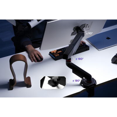 Giá Đỡ Màn Hình Đơn HyperWork Alpha Pro Gen 2 (17 - 40 Inch, Tải Trọng 2 - 12kg) - Trợ Lực Lò Xo HyperLift Plus, Khóa Xoay 180 Độ Giá Đỡ Màn Hình Đơn HyperWork Alpha Pro Gen 2 (17 - 40 Inch, Tải Trọng 2 - 12kg) - Trợ Lực Lò Xo HyperLift Plus, Khóa Xoay 180 Độ - Giá đỡ màn hình <b>Alpha Pro Gen 2</b> là giải pháp công thái học nâng cấp toàn diện, giúp tối ưu hóa không gian bàn làm việc và mang lại trải nghiệm quan sát chuẩn khoa học. Tích hợp cơ chế trợ lực lò xo HyperLift Plus bền bỉ, <b>Alpha Pro Gen 2</b> chịu tải ấn tượng từ 2 - 12kg cho màn hình phẳng và 2 - 11kg cho màn hình cong với kích thước từ 17 đến 40 inch. Thiết bị hỗ trợ ngàm VESA chuẩn 75x75 và 100x100 mm, tính năng khóa xoay 180 độ chống va chạm tường cùng khay giấu dây thông minh. Lựa chọn tay nâng màn hình <b>Alpha Pro Gen 2</b> ngay hôm nay để loại bỏ triệt để đau mỏi vai gáy và tạo nên góc setup gọn gàng, hiện đại.