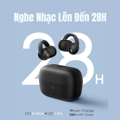 Tai Nghe Bluetooth Open-Ear Soundcore C50i - D1101 - Driver 12mm, Bluetooth 6.0, Kháng Nước IP55, Kết Nối Đa Điểm - Chính Hãng Tai Nghe Bluetooth Open-Ear Soundcore C50i - D1101 - Driver 12mm, Bluetooth 6.0, Kháng Nước IP55, Kết Nối Đa Điểm - Chính Hãng - <strong>Tai Nghe Bluetooth Soundcore C50i</strong> là sự kết hợp hoàn hảo giữa công nghệ âm thanh tiên tiến và thiết kế Open-Ear đột phá, mang lại cảm giác đeo nhẹ nhàng như không. Với Driver tùy chỉnh 12mm, <strong>Soundcore C50i</strong> tái tạo âm thanh mạnh mẽ cùng dải bass sâu lắng, giúp bạn tận hưởng âm nhạc trọn vẹn mà vẫn giữ được sự kết nối với môi trường xung quanh. Điểm nhấn vượt trội của sản phẩm chính là công nghệ Bluetooth 6.0 mới nhất, đảm bảo kết nối siêu ổn định và tiết kiệm điện năng. Ngoài ra, <strong>Soundcore C50i</strong> còn hỗ trợ chuẩn kháng nước IP55, kết nối đa điểm Multipoint tiện lợi và thời lượng pin tổng cộng lên đến 28 giờ. Đây chính là người bạn đồng hành lý tưởng cho những người bận rộn, yêu thích thể thao và cần sự thoải mái tuyệt đối suốt cả ngày dài.