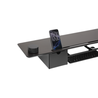 Kệ Màn Hình 2 Tầng HyperWork DS02 (1060 x 240 x 124 mm, Tải Trọng 30kg) - Khung Thép & Gỗ Cao Su Ép 15mm, Kèm Ngăn Kéo Tiện Lợi - Kệ màn hình <b>DS02</b> là phụ kiện công thái học cao cấp giúp nâng tầm góc nhìn làm việc và tối ưu hóa diện tích bàn làm việc hiệu quả. Được hoàn thiện từ gỗ cao su ép dày 15mm kết hợp khung thép chịu lực vững chắc, <b>DS02</b> sở hữu thiết kế 2 tầng thông minh cùng hệ thống khay và ngăn kéo chứa đồ tiện ích. Sản phẩm có khả năng gánh tải ấn tượng tới 30kg ở tầng trên, 5kg ở khay dưới và 5kg cho mỗi ngăn kéo, thoải mái nâng đỡ cụm 2 màn hình lớn hoặc màn hình cong UltraWide. Kích thước tiêu chuẩn 1060 x 240 x 124 mm mang lại sự ngăn nắp và tinh tế cho góc setup. Trang bị kệ <b>DS02</b> ngay hôm nay để cải thiện tư thế ngồi chuẩn khoa học và nâng cao hiệu suất làm việc mỗi ngày