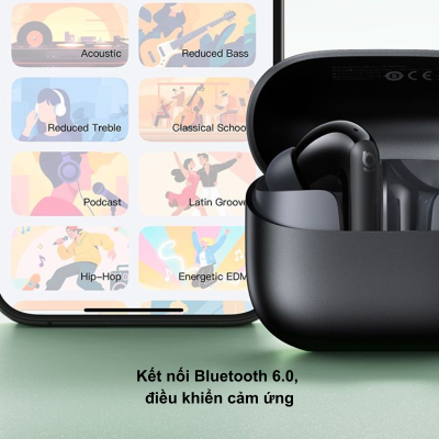 Tai Nghe Bluetooth True Wireless Baseus Bass EP10 NC – Chống Ồn Chủ Động, Âm Bass Siêu Trầm, Pin 30H, Chính Hãng EP10 NC