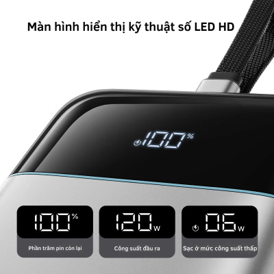Pin Sạc Dự Phòng Cuktech 25.000mAh 120W - LPB252N | Màn Hình LED Thông Minh, Sạc Nhanh Laptop & Smartphone, Chuẩn PD 3.1 LPB252N