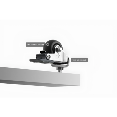 Bộ Bánh Xe Cho Bàn Hyperwork M8 / M10 – Tải Trọng 120kg, Vòng Bi Kép Chống Bụi, Khóa Bánh An Toàn Bộ Bánh Xe Cho Bàn Hyperwork M8 / M10 – Tải Trọng 120kg, Vòng Bi Kép Chống Bụi, Khóa Bánh An Toàn - <strong>Bộ bánh xe cho bàn Hyperwork</strong> (size ren M8 / M10) là giải pháp nâng cấp tính cơ động hoàn hảo dành cho bàn văn phòng và bàn nâng hạ công thái học. Với thiết kế tinh tế chỉ làm gia tăng chiều cao khung bàn vỏn vẹn 56 mm, phụ kiện giúp bạn dễ dàng di chuyển cả bàn làm việc nặng tới 120 kg một cách êm ái mà không tốn sức. Sở hữu vòng bi kép 608ZZ chống bụi cao cấp cùng lớp mạ Chrome sáng bóng, <strong>bộ bánh xe cho bàn Hyperwork</strong> lăn mượt mà, chống trầy xước tuyệt đối trên mọi bề mặt sàn gỗ, sàn gạch và thảm nỉ. Trang bị khóa bánh an toàn, khả năng tương thích đa dạng cùng chế độ bảo hành vàng lên đến 60 tháng, đây là món phụ kiện setup không thể bỏ qua.