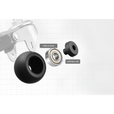 Bộ Bánh Xe Cho Bàn Hyperwork M8 / M10 – Tải Trọng 120kg, Vòng Bi Kép Chống Bụi, Khóa Bánh An Toàn Bộ Bánh Xe Cho Bàn Hyperwork M8 / M10 – Tải Trọng 120kg, Vòng Bi Kép Chống Bụi, Khóa Bánh An Toàn - <strong>Bộ bánh xe cho bàn Hyperwork</strong> (size ren M8 / M10) là giải pháp nâng cấp tính cơ động hoàn hảo dành cho bàn văn phòng và bàn nâng hạ công thái học. Với thiết kế tinh tế chỉ làm gia tăng chiều cao khung bàn vỏn vẹn 56 mm, phụ kiện giúp bạn dễ dàng di chuyển cả bàn làm việc nặng tới 120 kg một cách êm ái mà không tốn sức. Sở hữu vòng bi kép 608ZZ chống bụi cao cấp cùng lớp mạ Chrome sáng bóng, <strong>bộ bánh xe cho bàn Hyperwork</strong> lăn mượt mà, chống trầy xước tuyệt đối trên mọi bề mặt sàn gỗ, sàn gạch và thảm nỉ. Trang bị khóa bánh an toàn, khả năng tương thích đa dạng cùng chế độ bảo hành vàng lên đến 60 tháng, đây là món phụ kiện setup không thể bỏ qua.