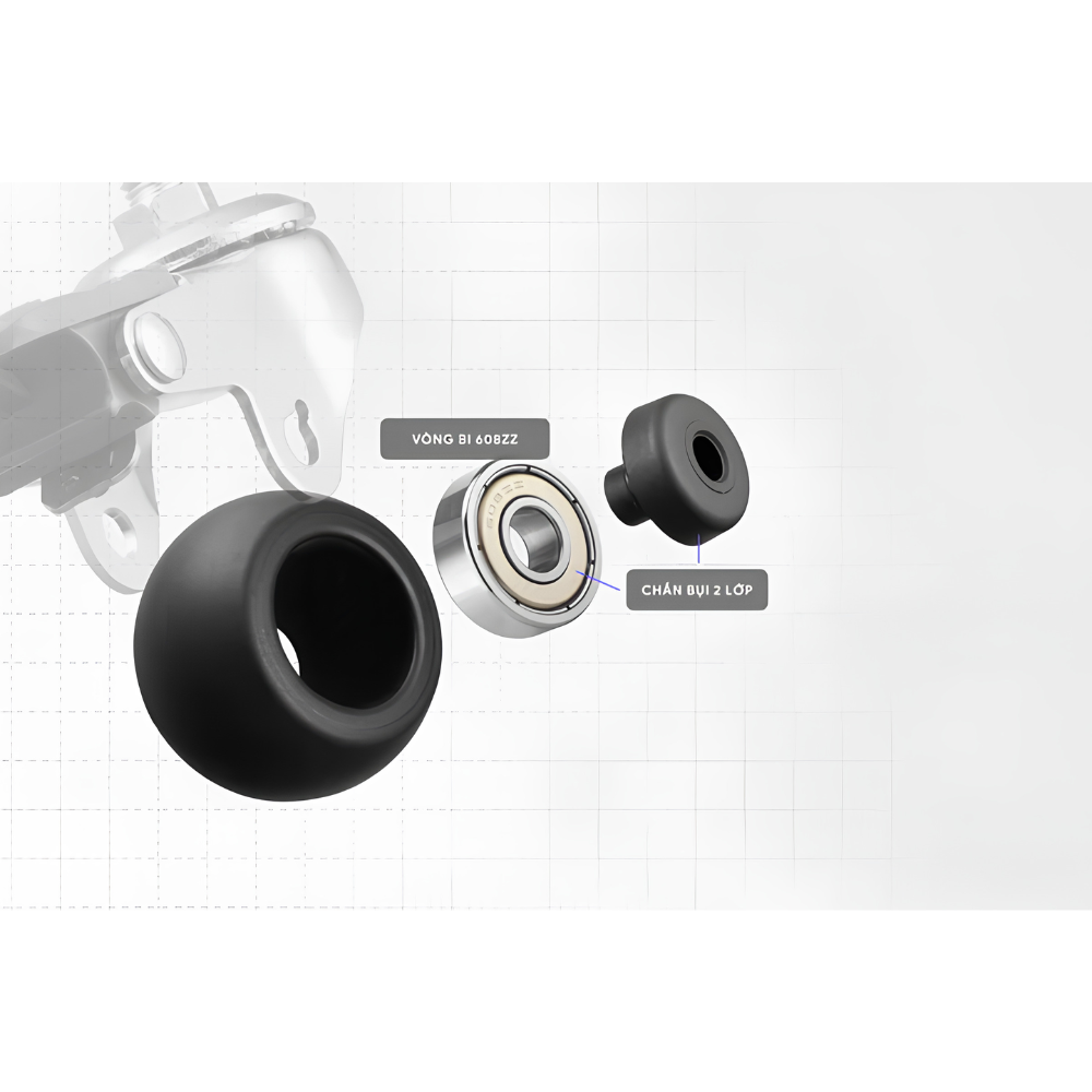 Bộ Bánh Xe Cho Bàn Hyperwork M8 / M10 – Tải Trọng 120kg, Vòng Bi Kép Chống Bụi, Khóa Bánh An Toàn Bộ Bánh Xe Cho Bàn Hyperwork M8 / M10 – Tải Trọng 120kg, Vòng Bi Kép Chống Bụi, Khóa Bánh An Toàn - Ảnh 3