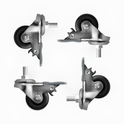 Bộ Bánh Xe Cho Bàn Hyperwork M8 / M10 – Tải Trọng 120kg, Vòng Bi Kép Chống Bụi, Khóa Bánh An Toàn Bộ Bánh Xe Cho Bàn Hyperwork M8 / M10 – Tải Trọng 120kg, Vòng Bi Kép Chống Bụi, Khóa Bánh An Toàn - <strong>Bộ bánh xe cho bàn Hyperwork</strong> (size ren M8 / M10) là giải pháp nâng cấp tính cơ động hoàn hảo dành cho bàn văn phòng và bàn nâng hạ công thái học. Với thiết kế tinh tế chỉ làm gia tăng chiều cao khung bàn vỏn vẹn 56 mm, phụ kiện giúp bạn dễ dàng di chuyển cả bàn làm việc nặng tới 120 kg một cách êm ái mà không tốn sức. Sở hữu vòng bi kép 608ZZ chống bụi cao cấp cùng lớp mạ Chrome sáng bóng, <strong>bộ bánh xe cho bàn Hyperwork</strong> lăn mượt mà, chống trầy xước tuyệt đối trên mọi bề mặt sàn gỗ, sàn gạch và thảm nỉ. Trang bị khóa bánh an toàn, khả năng tương thích đa dạng cùng chế độ bảo hành vàng lên đến 60 tháng, đây là món phụ kiện setup không thể bỏ qua.