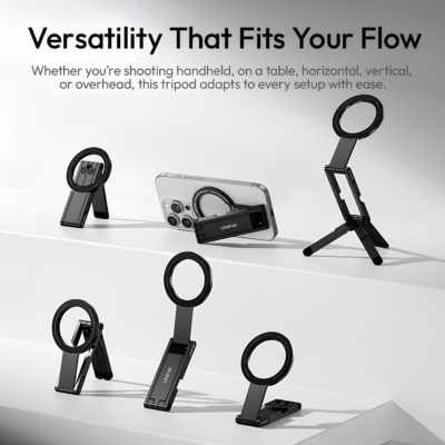 Chân Máy Tripod Từ Tính Gấp Gọn Ulanzi MA60 – Siêu Mỏng 8mm Nhẹ 65g, Hút MagSafe 14N Hai Mặt, Đỡ Điện Thoại Đa Góc Chân Máy Tripod Từ Tính Gấp Gọn Ulanzi MA60 – Siêu Mỏng 8mm Nhẹ 65g, Hút MagSafe 14N Hai Mặt, Đỡ Điện Thoại Đa Góc - <p class="ng-star-inserted"><strong class="ng-star-inserted"><span class="ng-star-inserted">Chân máy tripod từ tính gấp gọn Ulanzi MA60</span></strong><span class="ng-star-inserted"> là phụ kiện giá đỡ điện thoại thông minh siêu mỏng nhẹ đỉnh cao dành cho người dùng smartphone hiện đại, vlogger, streamer và tín đồ sáng tạo nội dung TikTok. Sở hữu độ mỏng đáng kinh ngạc chỉ 8 mm cùng trọng lượng lông vũ khoảng 65 gram, </span><strong class="ng-star-inserted"><span class="ng-star-inserted">Ulanzi MA60</span></strong><span class="ng-star-inserted"> bám sát liền khối vào mặt lưng điện thoại mà không hề gây cảm giác cấn cộm khi nhét túi quần. Thiết bị gây ấn tượng với hệ thống nam châm hai mặt độc đáo đạt lực hút cực mạnh 14N tương thích MagSafe, chịu tải trọng tới 500g cùng các khớp gập xoay đa góc linh hoạt. Hỗ trợ chuyển đổi tức thì giữa quay ngang 16:9 và quay dọc 9:16, </span><strong class="ng-star-inserted"><span class="ng-star-inserted">Ulanzi MA60</span></strong><span class="ng-star-inserted"> biến việc quay video rảnh tay, gọi video call và xem phim trở nên dễ dàng hơn bao giờ hết.</span></p>