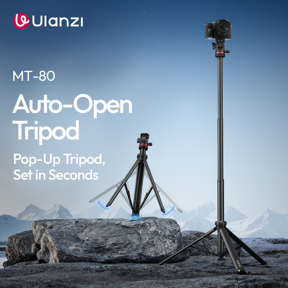 Chân Máy Tripod Máy Ảnh Tự Động Mở Ulanzi MT-80 – Chiều Cao Khủng 2.13m, Tải Trọng 5kg, Xoay 360 Độ Cho Máy Ảnh & Đèn Studio Chân Máy Tripod Máy Ảnh Tự Động Mở Ulanzi MT-80 – Chiều Cao Khủng 2.13m, Tải Trọng 5kg, Xoay 360 Độ Cho Máy Ảnh & Đèn Studio - Ảnh 7