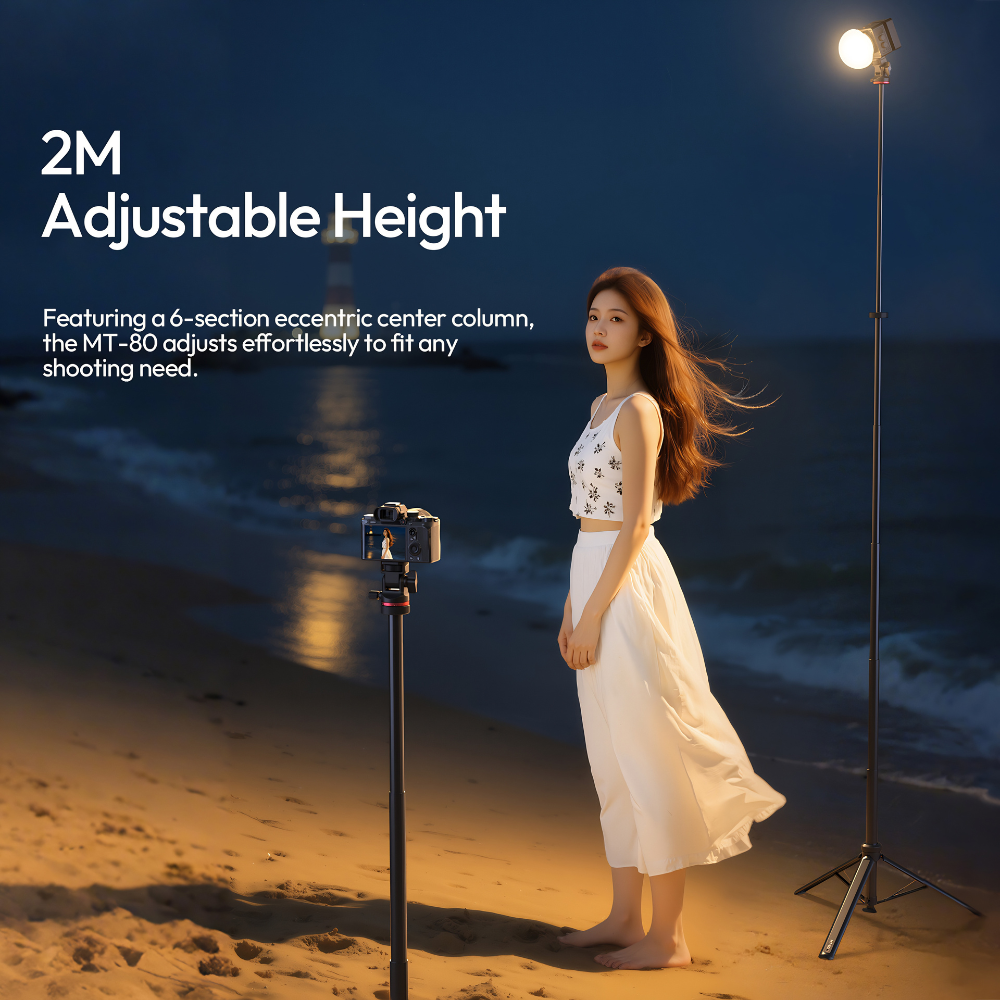 Chân Máy Tripod Máy Ảnh Tự Động Mở Ulanzi MT-80 – Chiều Cao Khủng 2.13m, Tải Trọng 5kg, Xoay 360 Độ Cho Máy Ảnh & Đèn Studio Chân Máy Tripod Máy Ảnh Tự Động Mở Ulanzi MT-80 – Chiều Cao Khủng 2.13m, Tải Trọng 5kg, Xoay 360 Độ Cho Máy Ảnh & Đèn Studio - Ảnh 4