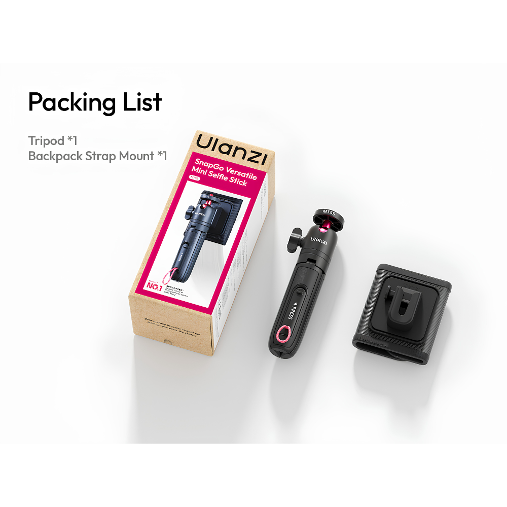 Chân Máy Tripod Kiêm Gậy Selfie Ulanzi MT55 SnapGo Mini – Siêu Nhỏ Gọn 123g, Ballhead Xoay 360°, Chế Độ Kẹp Balo Mantis Độc Đáo Chân Máy Tripod Kiêm Gậy Selfie Ulanzi MT55 SnapGo Mini – Siêu Nhỏ Gọn 123g, Ballhead Xoay 360°, Chế Độ Kẹp Balo Mantis Độc Đáo - Ảnh 7