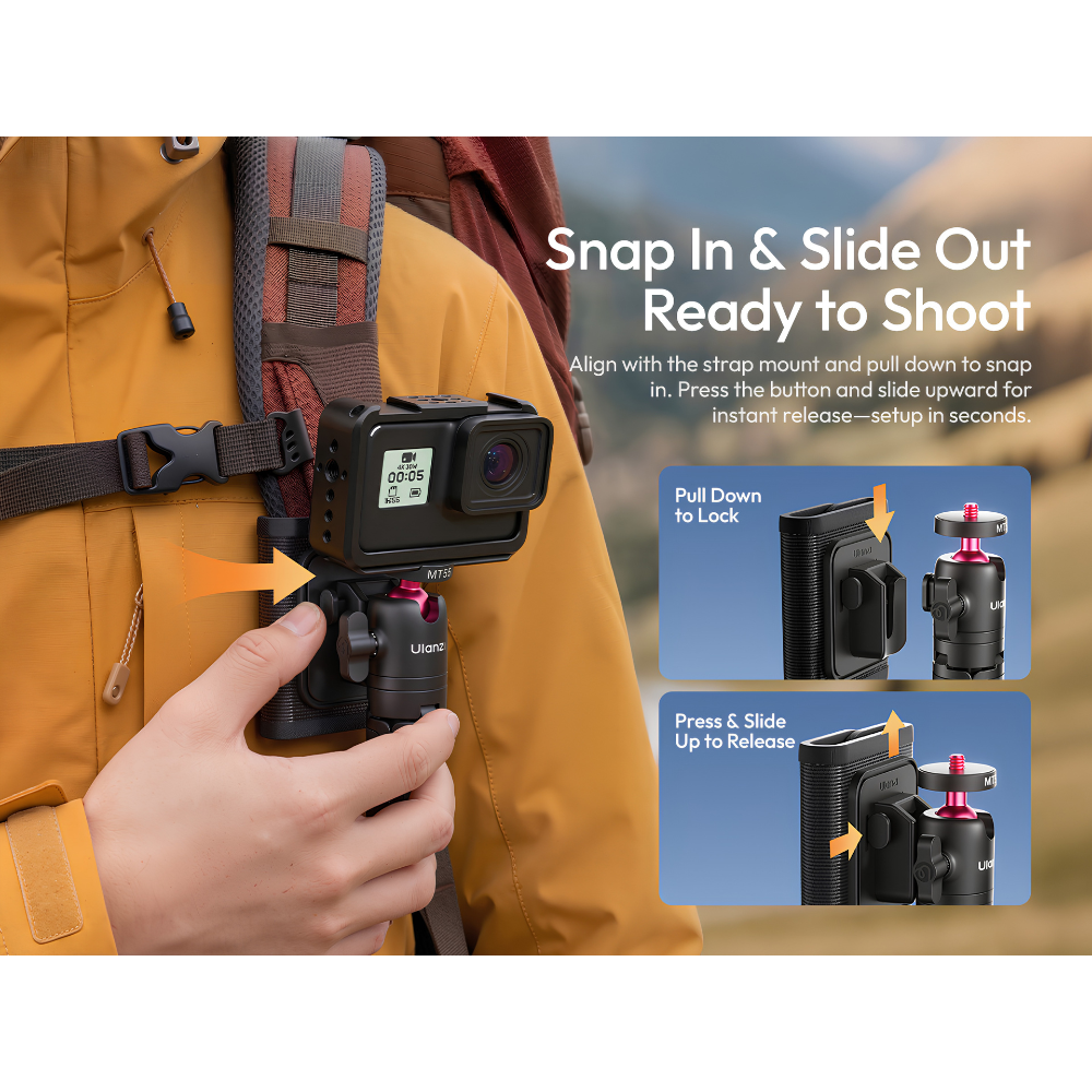 Chân Máy Tripod Kiêm Gậy Selfie Ulanzi MT55 SnapGo Mini – Siêu Nhỏ Gọn 123g, Ballhead Xoay 360°, Chế Độ Kẹp Balo Mantis Độc Đáo Chân Máy Tripod Kiêm Gậy Selfie Ulanzi MT55 SnapGo Mini – Siêu Nhỏ Gọn 123g, Ballhead Xoay 360°, Chế Độ Kẹp Balo Mantis Độc Đáo - Ảnh 5