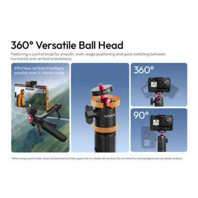Chân Máy Tripod Kiêm Gậy Selfie Ulanzi MT55 SnapGo Mini – Siêu Nhỏ Gọn 123g, Ballhead Xoay 360°, Chế Độ Kẹp Balo Mantis Độc Đáo Chân Máy Tripod Kiêm Gậy Selfie Ulanzi MT55 SnapGo Mini – Siêu Nhỏ Gọn 123g, Ballhead Xoay 360°, Chế Độ Kẹp Balo Mantis Độc Đáo - <p class="ng-star-inserted"><strong class="ng-star-inserted"><span class="ng-star-inserted">Chân máy tripod kiêm gậy selfie Ulanzi MT55 SnapGo Mini</span></strong><span class="ng-star-inserted"> là phụ kiện quay chụp All-in-One bỏ túi siêu linh hoạt dành cho các vlogger, tín đồ du lịch phượt và người dùng action camera, máy ảnh compact. Sở hữu kích thước gấp gọn chỉ 15.8 cm cùng trọng lượng siêu nhẹ vỏn vẹn 123 gram, </span><strong class="ng-star-inserted"><span class="ng-star-inserted">Ulanzi MT55</span></strong><span class="ng-star-inserted"> dễ dàng nằm gọn trong túi quần hay balo du lịch. Thiết bị gây ấn tượng với khả năng chuyển đổi đa năng giữa gậy selfie kéo dài 31 cm, tripod để bàn 28.5 cm, chế độ Mantis móc góc cao và ngàm kẹp quai balo tháo nhanh chống trượt tiện lợi. Trang bị đầu bi ballhead xoay 360° chịu tải tới 1 kg cùng ren ốc 1/4 inch tiêu chuẩn, </span><strong class="ng-star-inserted"><span class="ng-star-inserted">Ulanzi MT55</span></strong><span class="ng-star-inserted"> là người bạn đồng hành hoàn hảo cho mọi chuyến đi.</span></p>