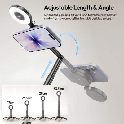 Chân Máy Tripod Từ Tính Kiêm Gậy Selfie Ulanzi MT71 – Hút MagSafe Siêu Nhanh Không Cần Kẹp, Gấp Gọn Bỏ Túi, Xoay Ngang Dọc 360 Độ Chân Máy Tripod Từ Tính Kiêm Gậy Selfie Ulanzi MT71 – Hút MagSafe Siêu Nhanh Không Cần Kẹp, Gấp Gọn Bỏ Túi, Xoay Ngang Dọc 360 Độ - <p class="ng-star-inserted"><strong>Chân máy tripod từ tính kiêm gậy selfie Ulanzi MT71</strong> là phụ kiện quay chụp All-in-One bỏ túi thông minh đỉnh cao dành cho các tín đồ du lịch, vlogger, tiktoker và streamer trên smartphone. Ứng dụng công nghệ từ tính MagSafe thế hệ mới với lực hút nam châm siêu mạnh mẽ, <strong>Ulanzi MT71</strong> giúp bạn gắn và tháo điện thoại chỉ trong vòng một giây mà không cần dùng đến các loại ngàm kẹp cơ học rườm rà. Thiết bị sở hữu thiết kế mini siêu gọn nhẹ dễ dàng đút túi quần, khả năng kéo dài linh hoạt chụp ảnh nhóm góc rộng cùng chức năng mở rộng thành tripod mini để bàn vững chãi. Hỗ trợ xoay chuyển khung hình ngang/dọc 360 độ chuẩn TikTok, Reels, <strong>Ulanzi MT71</strong> là người bạn đồng hành hoàn hảo cho cuộc sống năng động.</p>