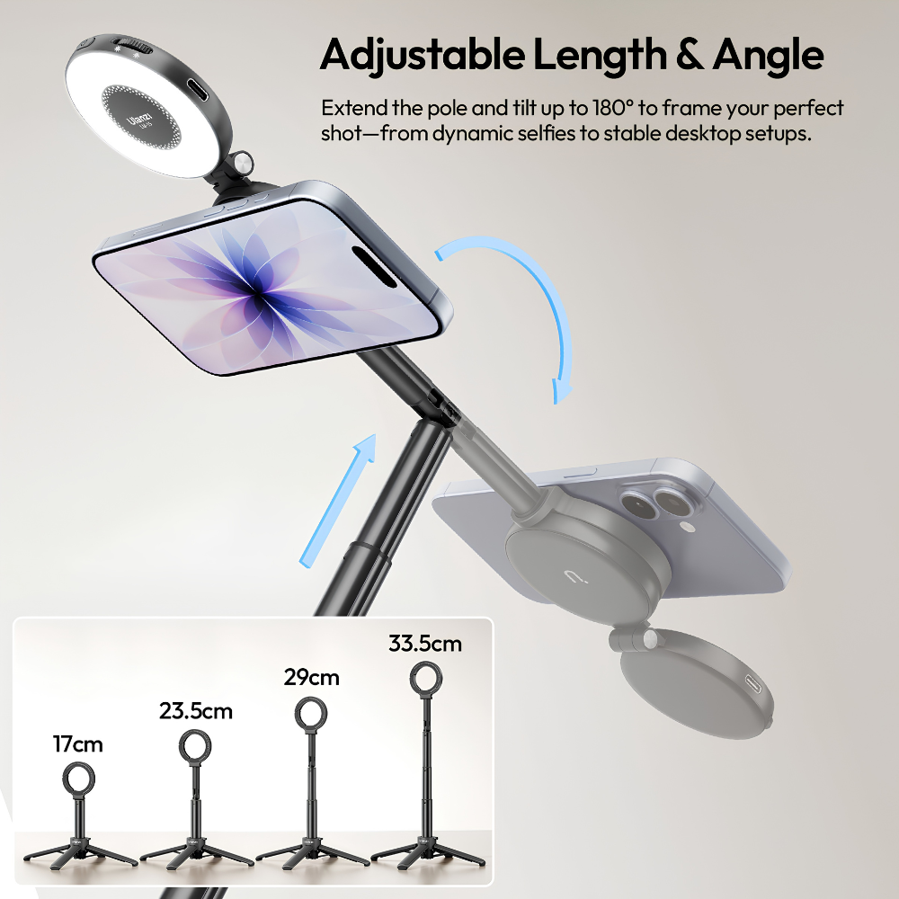 Chân Máy Tripod Từ Tính Kiêm Gậy Selfie Ulanzi MT71 – Hút MagSafe Siêu Nhanh Không Cần Kẹp, Gấp Gọn Bỏ Túi, Xoay Ngang Dọc 360 Độ Chân Máy Tripod Từ Tính Kiêm Gậy Selfie Ulanzi MT71 – Hút MagSafe Siêu Nhanh Không Cần Kẹp, Gấp Gọn Bỏ Túi, Xoay Ngang Dọc 360 Độ - Ảnh 5