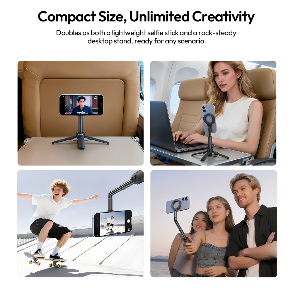 Chân Máy Tripod Từ Tính Kiêm Gậy Selfie Ulanzi MT71 – Hút MagSafe Siêu Nhanh Không Cần Kẹp, Gấp Gọn Bỏ Túi, Xoay Ngang Dọc 360 Độ Chân Máy Tripod Từ Tính Kiêm Gậy Selfie Ulanzi MT71 – Hút MagSafe Siêu Nhanh Không Cần Kẹp, Gấp Gọn Bỏ Túi, Xoay Ngang Dọc 360 Độ - Ảnh 4