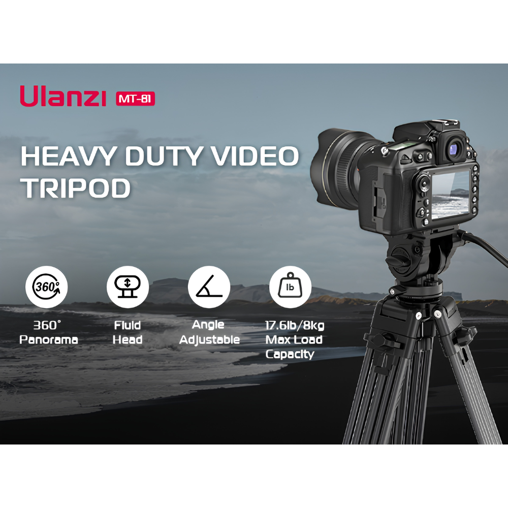 Chân Máy Tripod Cho Máy Ảnh & Máy Quay Phim Ulanzi MT-81 – Củ Dầu Fluid Head Chuyên Nghiệp, Tải Trọng Khủng 8kg, Chiều Cao 1.55m Chân Máy Tripod Cho Máy Ảnh & Máy Quay Phim Ulanzi MT-81 – Củ Dầu Fluid Head Chuyên Nghiệp, Tải Trọng Khủng 8kg, Chiều Cao 1.55m - Ảnh 7