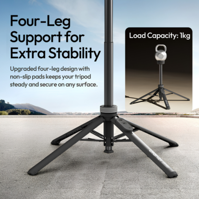 Chân Máy Tripod Từ Tính Kiêm Gậy Selfie Ulanzi MT85 – Thiết Kế 4 Chân Vững Chãi, Kéo Dài 1.5m, Hít MagSafe Tiện Lợi Chân Máy Tripod Từ Tính Kiêm Gậy Selfie Ulanzi MT85 – Thiết Kế 4 Chân Vững Chãi, Kéo Dài 1.5m, Hít MagSafe Tiện Lợi - <p class="ng-star-inserted"><strong class="ng-star-inserted"><span class="ng-star-inserted">Chân máy tripod từ tính kiêm gậy selfie Ulanzi MT85</span></strong><span class="ng-star-inserted"> là phụ kiện quay chụp All-in-One đỉnh cao dành cho các tín đồ du lịch, vlogger, tiktoker và streamer chuyên nghiệp trên smartphone. Sở hữu thiết kế đa năng 2 trong 1 vừa làm gậy selfie cầm tay vừa làm chân đế tripod đứng, </span><strong class="ng-star-inserted"><span class="ng-star-inserted">Ulanzi MT85</span></strong><span class="ng-star-inserted"> mang lại sự cơ động tối đa với chiều dài gấp gọn chỉ 28.5 cm và trọng lượng 385g. Thiết bị gây ấn tượng với cấu trúc 4 chân đế tự bung siêu vững chãi, cột trung tâm hợp kim kéo dài 7 đoạn chạm mốc 1.5m giúp bạn dễ dàng quay chụp toàn thân hay lấy góc toàn cảnh rộng lớn. Kết hợp cùng đầu giữ hít từ tính MagSafe xoay đa trục linh hoạt và remote Bluetooth điều khiển từ xa 10m, </span><strong class="ng-star-inserted"><span class="ng-star-inserted">Ulanzi MT85</span></strong><span class="ng-star-inserted"> giúp bạn bắt trọn mọi khoảnh khắc đắt giá nhất.</span></p>