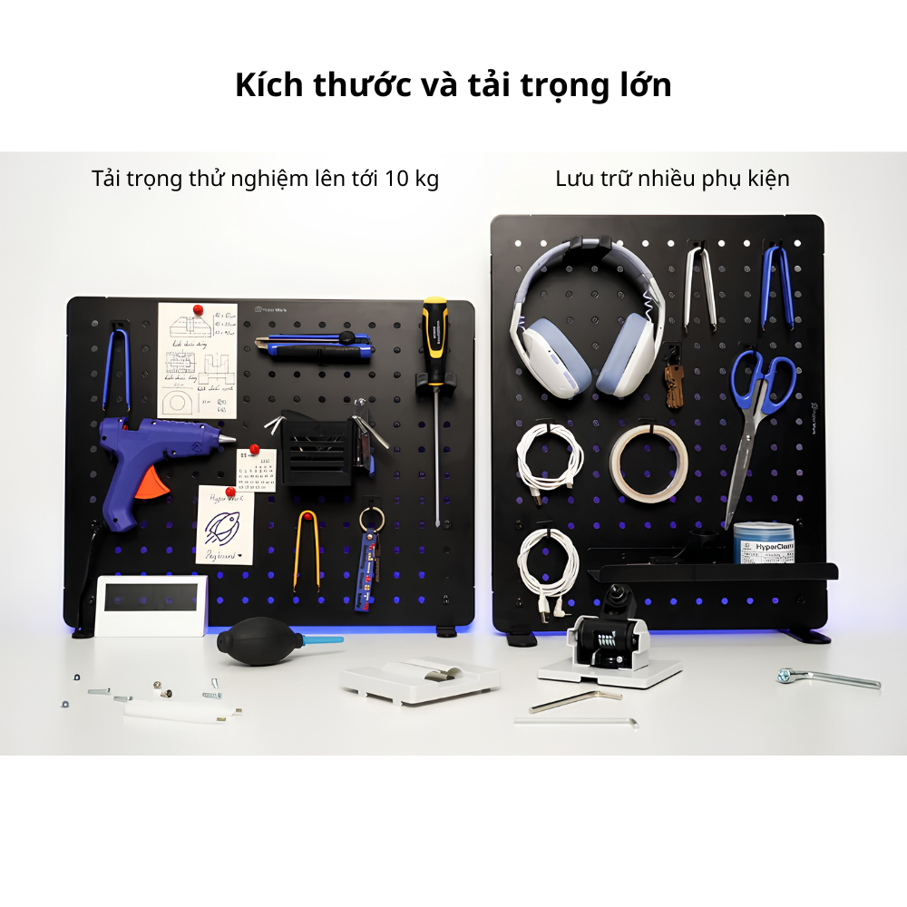 Bảng Treo Đồ Pegboard Kim Loại HyperWork PG02 (520 x 420 mm, Tải Trọng 10kg) - Kèm Bộ 14 Món Phụ Kiện Tiện Lợi Bảng Treo Đồ Pegboard Kim Loại HyperWork PG02 (520 x 420 mm, Tải Trọng 10kg) - Kèm Bộ 14 Món Phụ Kiện Tiện Lợi - Ảnh 7