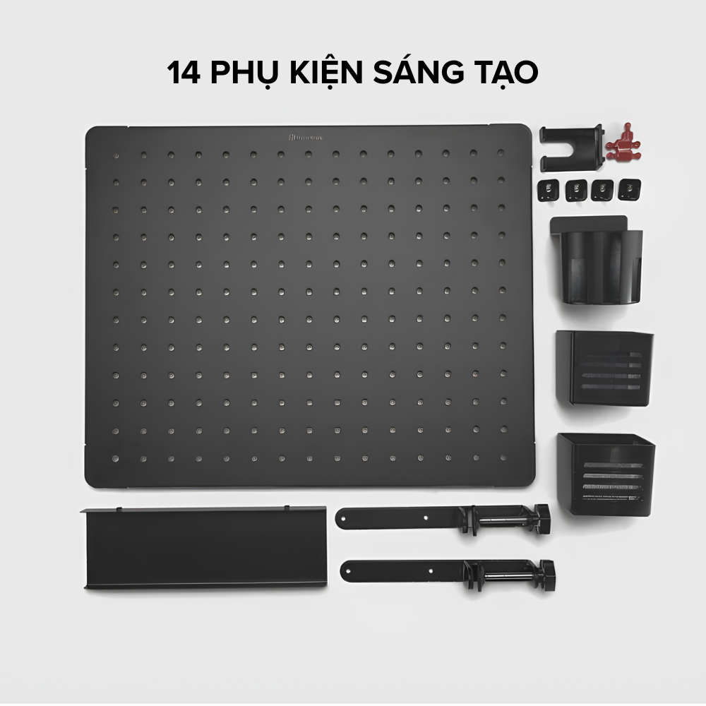 Bảng Treo Đồ Pegboard Kim Loại HyperWork PG02 (520 x 420 mm, Tải Trọng 10kg) - Kèm Bộ 14 Món Phụ Kiện Tiện Lợi Bảng Treo Đồ Pegboard Kim Loại HyperWork PG02 (520 x 420 mm, Tải Trọng 10kg) - Kèm Bộ 14 Món Phụ Kiện Tiện Lợi - Ảnh 6