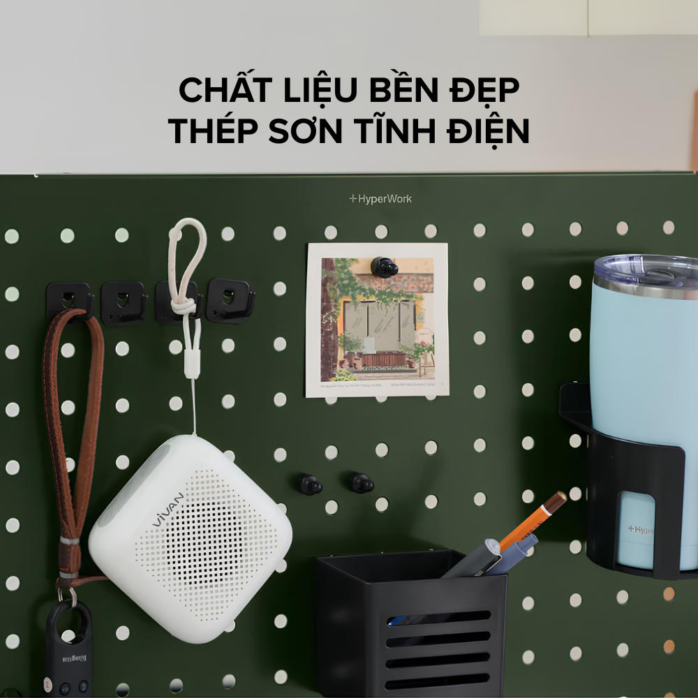 Bảng Treo Đồ Pegboard Kim Loại HyperWork PG02 (520 x 420 mm, Tải Trọng 10kg) - Kèm Bộ 14 Món Phụ Kiện Tiện Lợi Bảng Treo Đồ Pegboard Kim Loại HyperWork PG02 (520 x 420 mm, Tải Trọng 10kg) - Kèm Bộ 14 Món Phụ Kiện Tiện Lợi - Ảnh 5