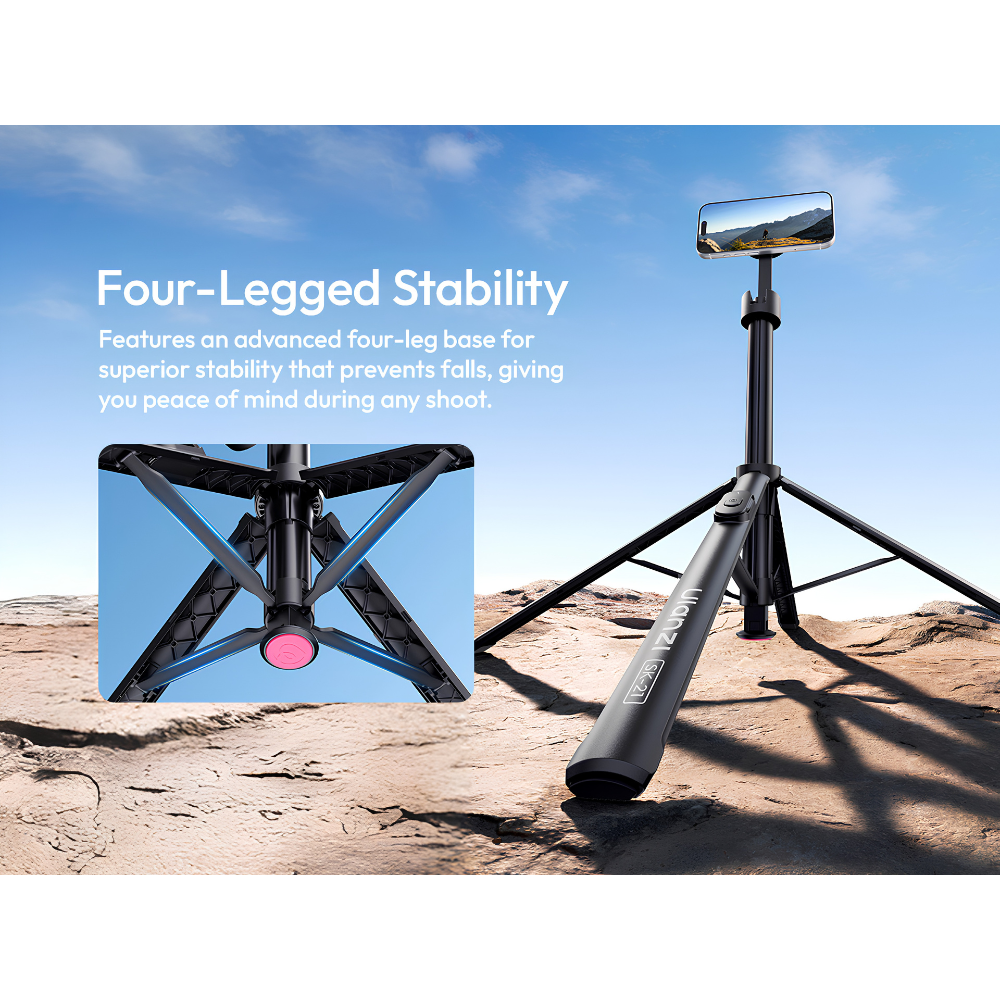 Chân Máy Tripod Từ Tính Kiêm Gậy Selfie Ulanzi SK-21 – Chiều Cao Khủng 1.8m, Hút MagSafe >14N, Chân 4 Điểm Tự Bung Vững Chãi Chân Máy Tripod Từ Tính Kiêm Gậy Selfie Ulanzi SK-21 – Chiều Cao Khủng 1.8m, Hút MagSafe >14N, Chân 4 Điểm Tự Bung Vững Chãi - Ảnh 5