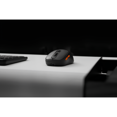 Chuột Không Dây Hyperwork Silentium Mini – Silent Switch Tĩnh Âm, Pin 200 Giờ Chuột Không Dây Hyperwork Silentium Mini – Silent Switch Tĩnh Âm, Pin 200 Giờ - <strong class="ng-star-inserted"><span class="ng-star-inserted">Chuột không dây Hyperwork Silentium Mini</span></strong><span class="ng-star-inserted"> là dòng chuột văn phòng tĩnh âm nhỏ gọn đỉnh cao với form dáng đối xứng công thái học ôm sát lòng bàn tay. Sở hữu kích thước chuẩn 106 x 63 x 38.6 mm, chiếc chuột </span><strong class="ng-star-inserted"><span class="ng-star-inserted">Silentium Mini</span></strong><span class="ng-star-inserted"> cực kỳ tiện lợi để bỏ túi và mang theo làm việc linh hoạt mỗi ngày. Được trang bị công nghệ Silent Switch cao cấp, thiết bị giúp triệt tiêu gần như hoàn toàn tiếng ồn khi click, giữ trọn sự tập trung tối đa cho người dùng. Với 2 chế độ kết nối liên kết 2 thiết bị cùng lúc, 3 mức DPI tùy chỉnh, thời lượng pin bền bỉ tới 200 giờ và khả năng dùng chung receiver 2.4 Ghz với bàn phím SilentKey / SilentKey Mini, </span><strong class="ng-star-inserted"><span class="ng-star-inserted">Silentium Mini</span></strong><span class="ng-star-inserted"> là sự lựa chọn số một cho góc setup tối giản.</span>