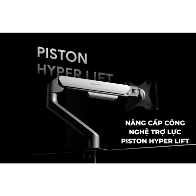 Giá Đỡ Màn Hình HyperWork T6 Pro (17 - 32 Inch, Tải Trọng 2 - 9kg) - Piston Hyper Lift Trợ Lực Cao Cấp T6 Pro