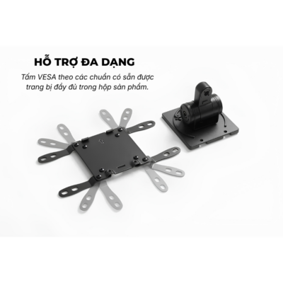 Giá Đỡ Màn Hình Đơn HyperWork T9 Pro III (24 - 57 Inch, Tải Trọng 2 - 30kg) - Trợ Lực Piston Hyperlift Max, Lắp Đặt Topside - <p>Giá đỡ màn hình <b>T9 Pro III</b> là giải pháp nâng đỡ công thái học tải trọng nặng cao cấp nhất hiện nay, được thiết kế chuyên biệt cho các dòng màn hình siêu lớn từ 24 đến 57 inch. Sở hữu trợ lực piston Hyperlift Max tân tiến, <b>T9 Pro III</b> gánh tải ấn tượng từ 2 đến 30kg (lên tới 24kg cho màn hình cong cỡ đại). Sản phẩm nổi bật với cơ chế lắp đặt Topside tiện lợi từ trên mặt bàn, ngàm VESA tháo rời nhanh Quick Release và hỗ trợ chuẩn VESA mở rộng lên tới 200x200 mm. Sở hữu ngay tay nâng màn hình <b>T9 Pro III</b> để tận hưởng góc nhìn linh hoạt, vững chãi tuyệt đối và nâng tầm không gian làm việc chuyên nghiệp.</p>