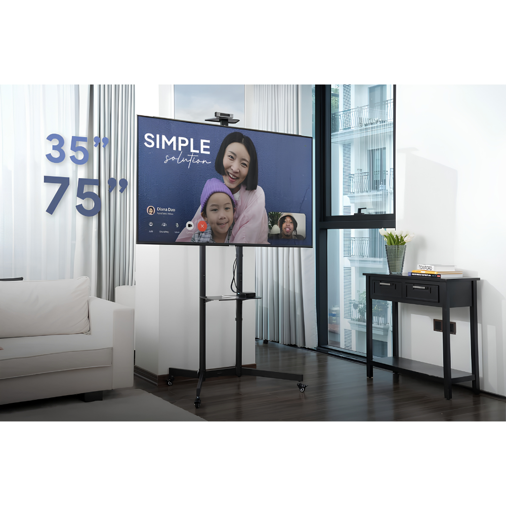 Giá Treo TV Di Động Hyperwork Core Stand TVC01 – Tải Trọng 50kg, Hỗ Trợ Tivi 37-75 Inch, 2 Khay Để Đồ Tiện Lợi Giá Treo TV Di Động Hyperwork Core Stand TVC01 – Tải Trọng 50kg, Hỗ Trợ Tivi 37-75 Inch, 2 Khay Để Đồ Tiện Lợi - Ảnh 7