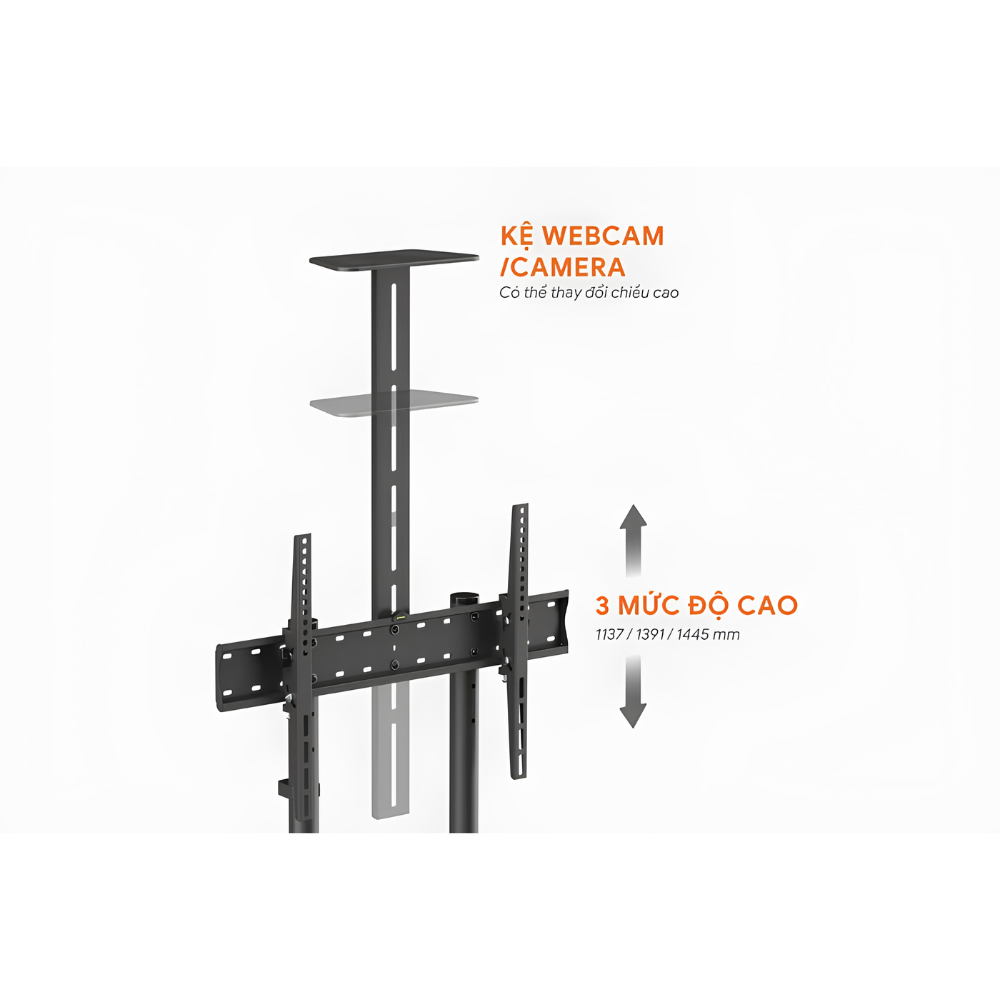 Giá Treo TV Di Động Hyperwork Core Stand TVC01 – Tải Trọng 50kg, Hỗ Trợ Tivi 37-75 Inch, 2 Khay Để Đồ Tiện Lợi Giá Treo TV Di Động Hyperwork Core Stand TVC01 – Tải Trọng 50kg, Hỗ Trợ Tivi 37-75 Inch, 2 Khay Để Đồ Tiện Lợi - Ảnh 6