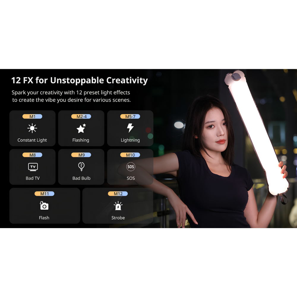 Đèn LED Dạng Ống Bơm Hơi Ulanzi UA12 – Công Suất 12W, Đổi Màu 2700K-6500K, 3 Nam Châm N52, Cuộn Gọn Bỏ Túi 216g Đèn LED Dạng Ống Bơm Hơi Ulanzi UA12 – Công Suất 12W, Đổi Màu 2700K-6500K, 3 Nam Châm N52, Cuộn Gọn Bỏ Túi 216g - Ảnh 4