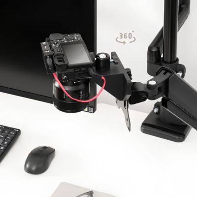 Đầu Chuyển Đổi Hyperwork VA01 – Ngàm VESA Chuẩn 75x75 & 100x100mm, Ballhead Xoay 360 Độ Đa Năng Cho Arm Màn Hình Đầu Chuyển Đổi Hyperwork VA01 – Ngàm VESA Chuẩn 75x75 & 100x100mm, Ballhead Xoay 360 Độ Đa Năng Cho Arm Màn Hình - <strong>Đầu chuyển đổi Hyperwork VA01</strong> là phụ kiện đa năng đột phá giúp biến đổi ngàm arm màn hình chuẩn VESA thành giá đỡ thiết bị quay chụp, livestream và làm việc chuyên nghiệp. Sở hữu đầu ballhead xoay 360° linh hoạt cùng khả năng lật góc ngửa/úp từ +45° đến -90°, phụ kiện <strong>VA01</strong> hỗ trợ người dùng căn chỉnh góc máy chính xác đến từng milimet. Với kết cấu thép và nhựa đúc chịu tải trọng lên tới 3 kg, đi kèm bộ 3 adapter ốc 1/4", 3/8" và 5/8", chiếc ngàm <strong>VA01</strong> tương thích hoàn hảo với máy ảnh, webcam, micro thu âm lẫn đèn LED chiếu sáng. Đây chính là giải pháp tối ưu góc setup gọn gàng, tiện lợi và tiết kiệm diện tích tối đa.