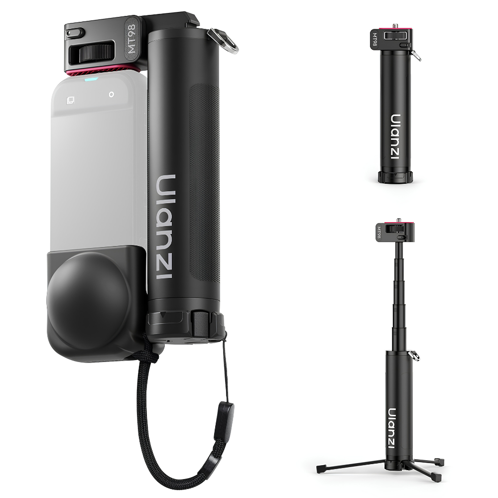 Chân Đỡ Tripod Kiêm Gậy Selfie Ulanzi MT98 – Tàng Hình Với Insta360, Kéo Dài 57cm, Gập Gọn 17cm Siêu Nhẹ 187g Cho Action Cam Chân Đỡ Tripod Kiêm Gậy Selfie Ulanzi MT98 – Tàng Hình Với Insta360, Kéo Dài 57cm, Gập Gọn 17cm Siêu Nhẹ 187g Cho Action Cam