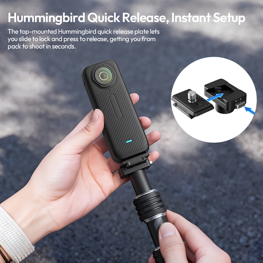 Chân Đỡ Máy Ảnh Dạng Gậy Kéo Dài Ulanzi VL03 Cho Xe Máy – Hợp Kim Nhôm Chịu Rung Lắc, Chuẩn Ren 1/4 Inch Chân Đỡ Máy Ảnh Dạng Gậy Kéo Dài Ulanzi VL03 Cho Xe Máy – Hợp Kim Nhôm Chịu Rung Lắc, Chuẩn Ren 1/4 Inch - Ảnh 3